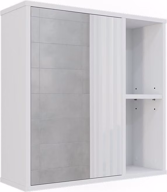 Vicco Leano Badkamerspiegelkast Wit, B/D/H: 60 x 60 cm