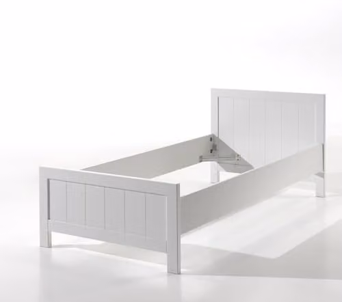VIPACK Erik eenpersoonsbed wit, 90 x 200 cm, B/D/H: 96 x 207 x 77 cm