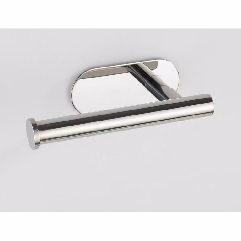 home24 Turbo-Loc Orea wc-papierhouder van roestvrij staal, zilver, B: 16 cm, D: 4 cm, H: 7 cm