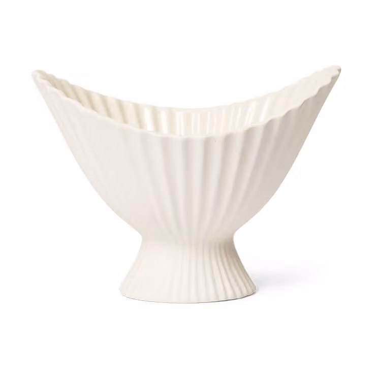 Ferm Living Fountain schaal, wit, keramiek, diameter: 19 cm