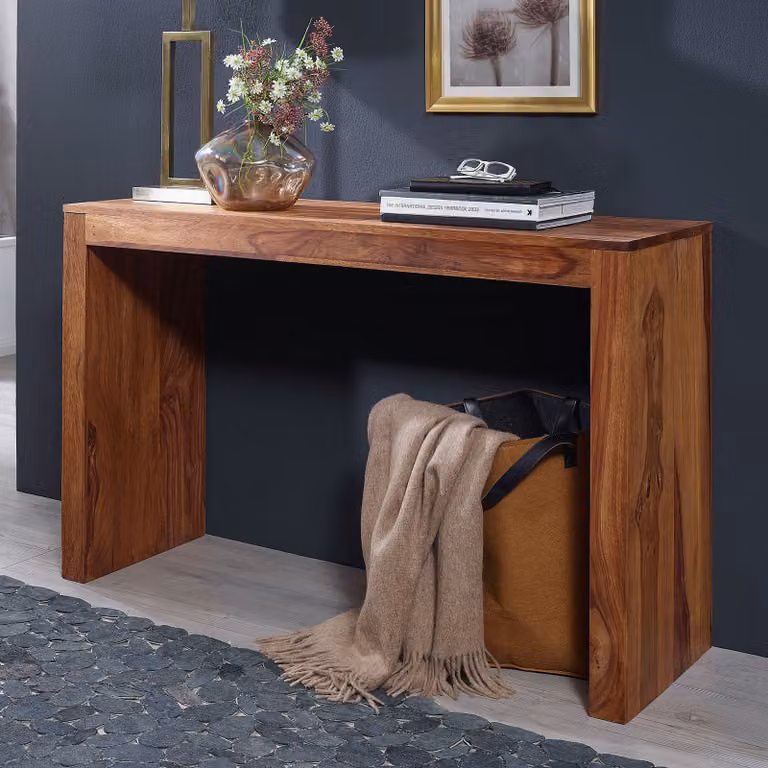 home24 Dhirwa Houten Sidetable Bruin B: 115 cm, D: 75 cm, H: 40 cm