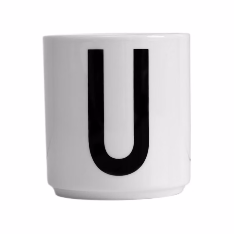 Design Letters Beker U wit keramiek