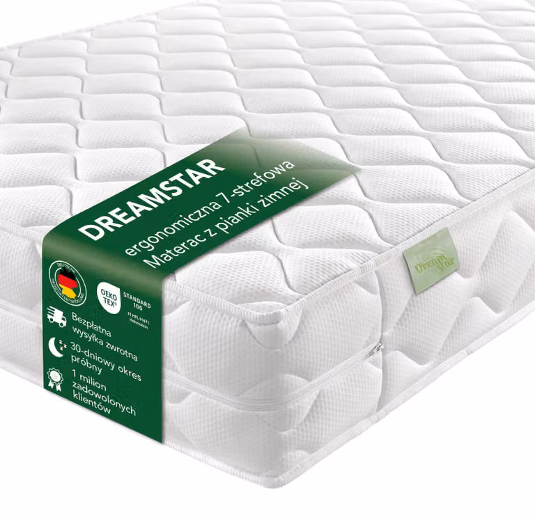 Ergo Flex XXL Ergonomische 7-zone XXL omkeerbare koudschuim matras voor volwassenen, Breedte: 160 cm, Lengte: 200 cm, Hoogte: 22 cm