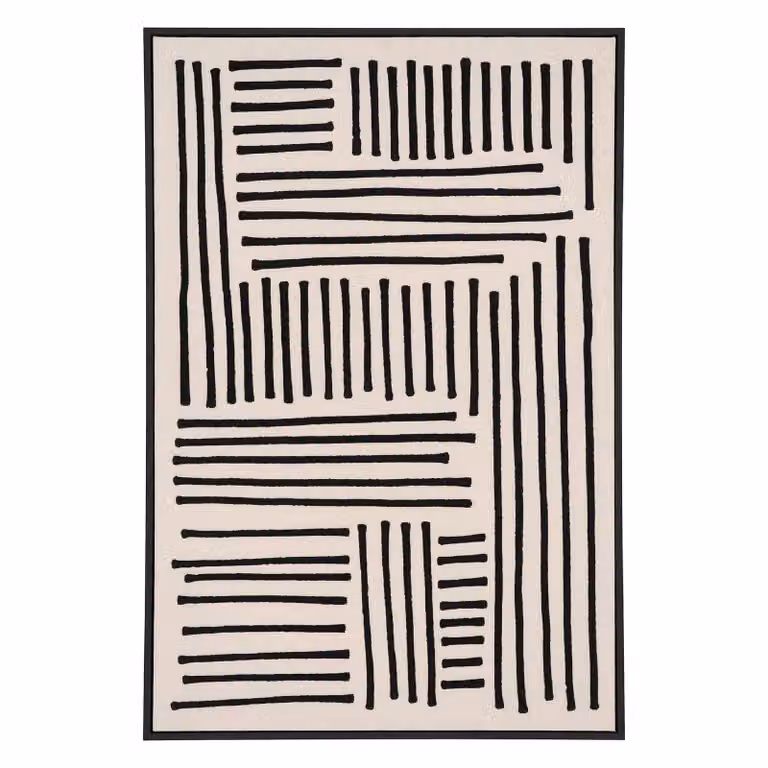 Nest of Nora Canvas schilderij Graphic - Zwart/Beige - 60 x 90 cm