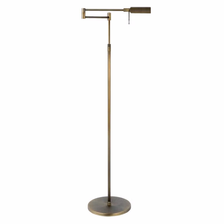 New Bari LED vloerlamp dimbaar brons en koper voor woon- en eetkamer
