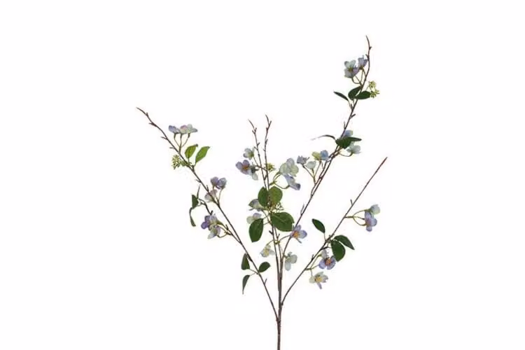 Countryfield zijden Prunus bloem blauw 99 cm