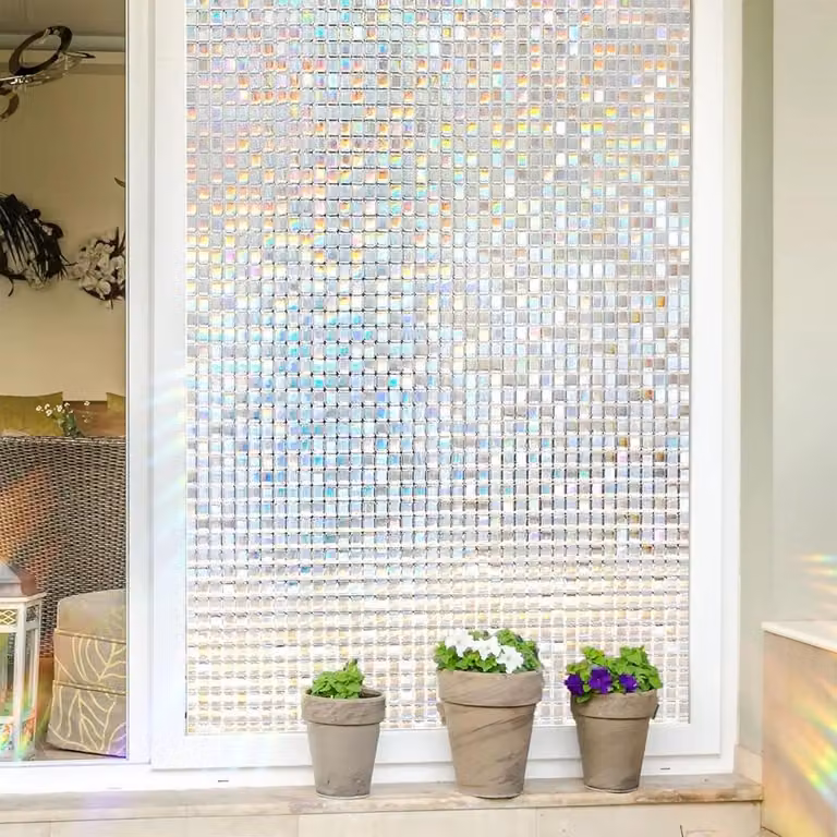 Raamfolie Mozaïek Zonder Lijm - Privacyfolie voor Glas - Elektrostatisch - 30 x 350 cm