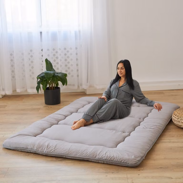 Japanse Futon Matras met Tatami Mat - Tweepersoons Slaapmatras - 140 x 200 cm