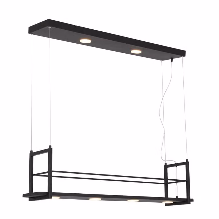 Steinhauer Tor Keuken hanglamp zwart met LED en verstelbare hoogte