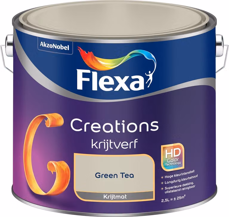 Flexa Creations Muurverf Krijt - Green Tea - 2,5 L