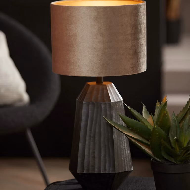 Light en Living Mirissa Lampvoet - Zwart - B: 18 cm, D: 16 cm, H: 29,5 cm