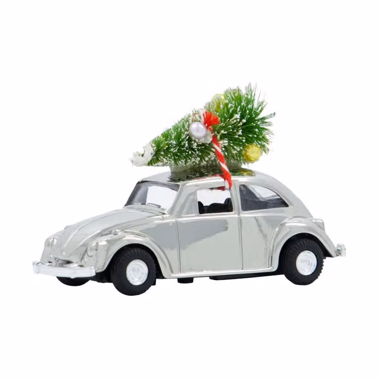House Doctor MINI Xmas Car kerstdecoratie Zilverkleurig