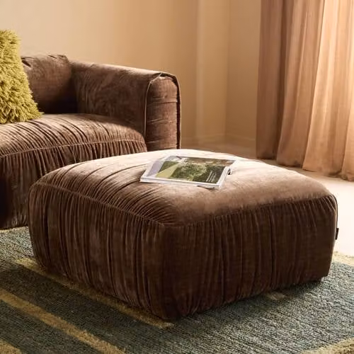 NOUS Living Kaia hocker met stoffen bekleding