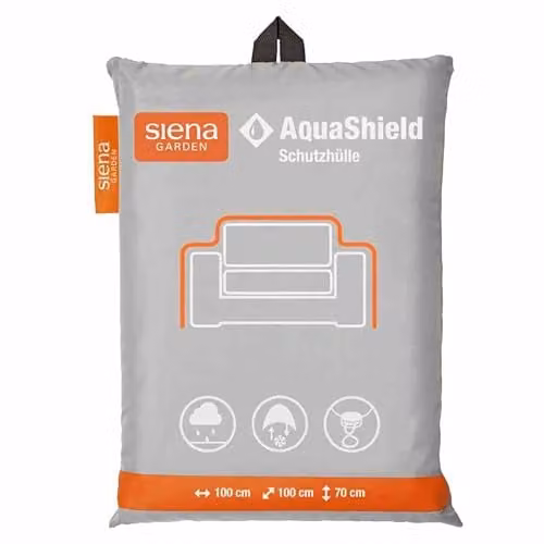 Siena Garden AquaShield Loungestoelhoes Zilvergrijs met Active Air System B/D/H: 100 x 100 x 70 cm