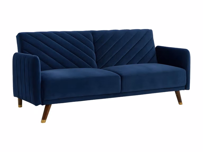 Joris Driezitsbedbank van fluweel - Blauw - 181 x 110 cm