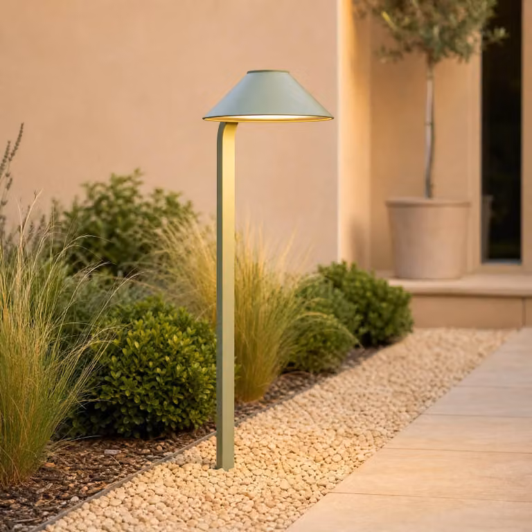 Lindby Capelo LED grondspies lamp, groen, Hoogte: 77 cm, IP65, Modern