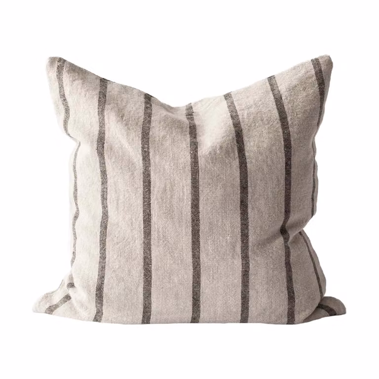 Tell Me More Melvin kussenhoes Taupe stripe 50x50 cm