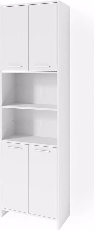 Vicco Maris Badkamermeubel Wit Model 35082 met deuren en open schappen, Hoogte: 190 cm, Breedte: 56,1 cm