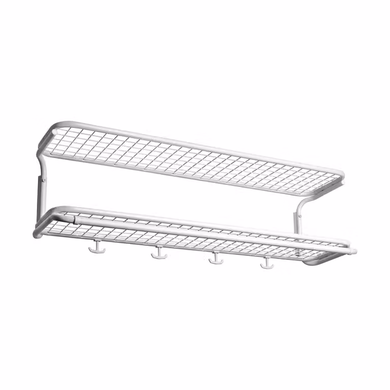 Essem Design Classic 650 hoedenplank wit/wit met 2 niveaus, Breedte: 100 cm