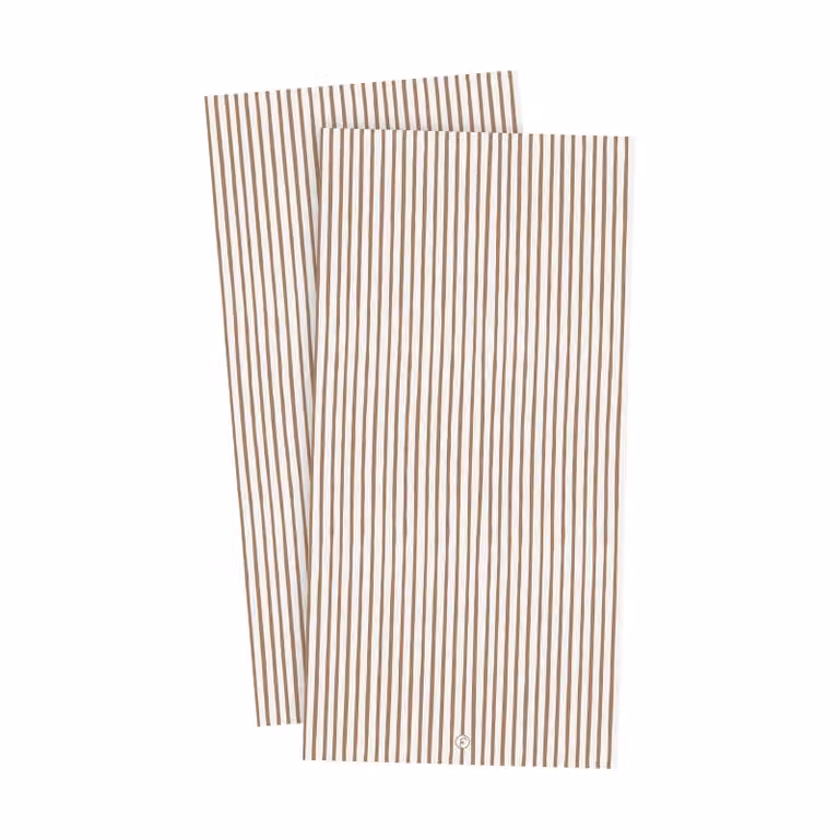 ERNST Servet Gestreept Caramel-wit 20-pack 10 x 20 cm