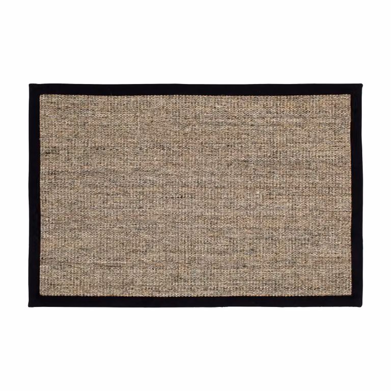 Dixie Jenny Sisal deurmat natuur-zwart 60 x 90 cm