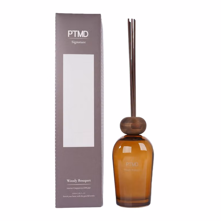 PTMD Signature Woody Bouquet Geurstokjes - Luxe Geurverspreider - 2000ml - Amber/Bruin