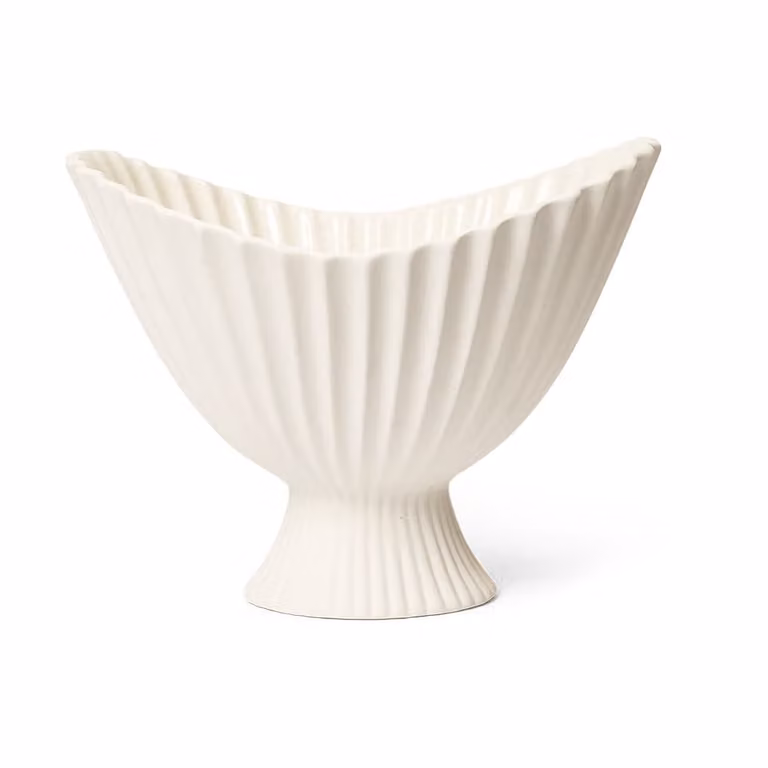 Ferm Living Fountain schaal, wit, keramiek, diameter: 28 cm