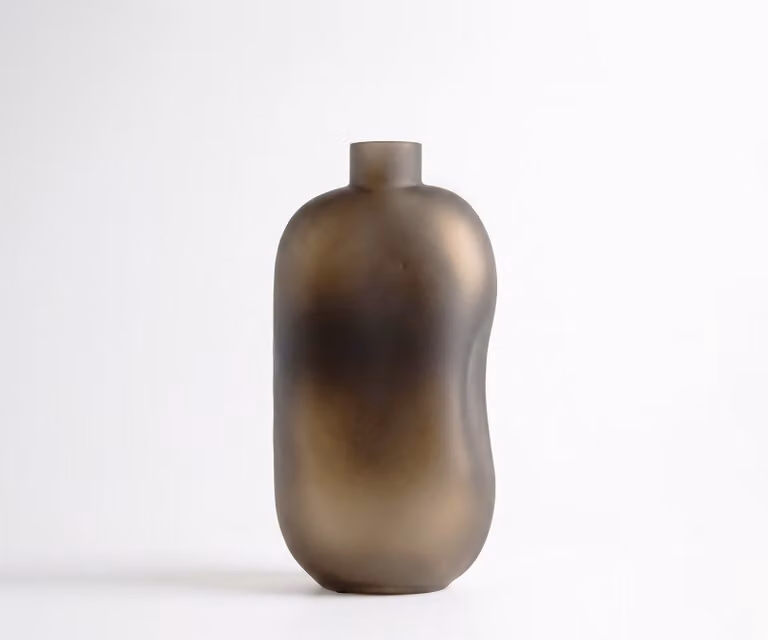 DELIFE Vaas Mireva Aurum Mondgeblazen Glas B: 17 cm, D: 9 cm, H: 33 cm
