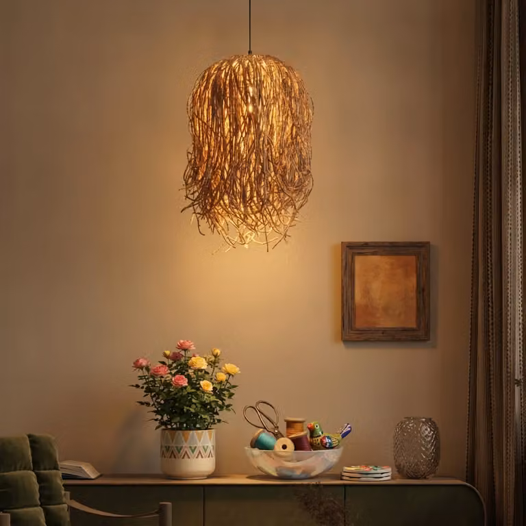 Hay Lyora Natuurlijke Hanglamp Rattan Bruin Ø 32cm