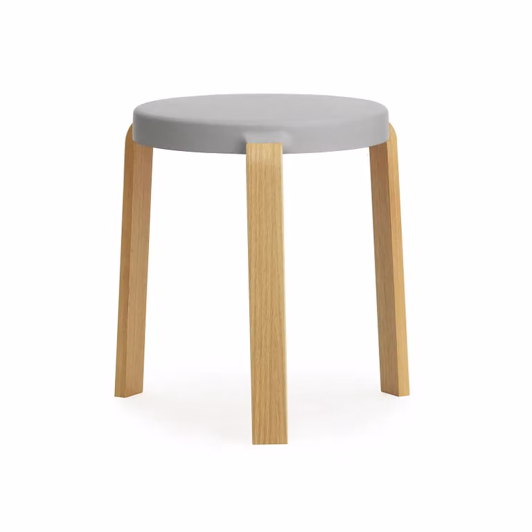 Normann Copenhagen Tap ronde kruk Grijs-eiken, Ø41 x 43 cm