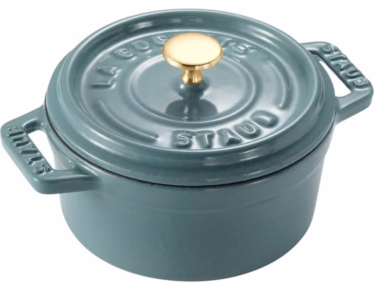 Staub Mini Cocotte gietijzeren pan Eucalyptus 250 ml