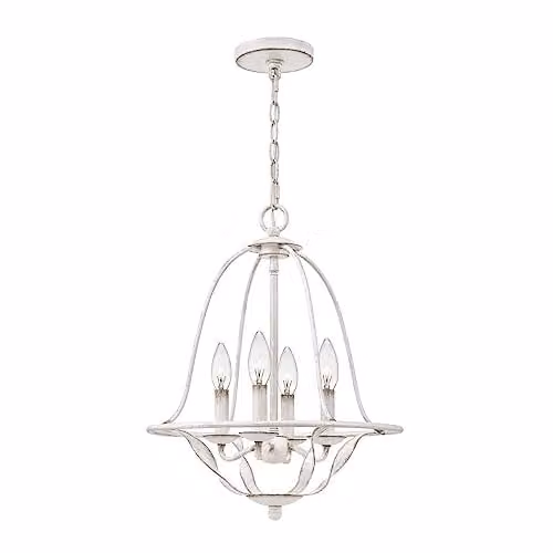 Quoizel Bradbury LED Hanglamp, Antiek Wit, Dimbaar