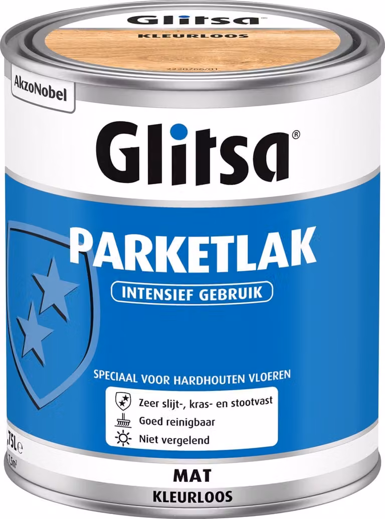Glitsa Acryl Parketlak Mat - Transparant - 750 ml