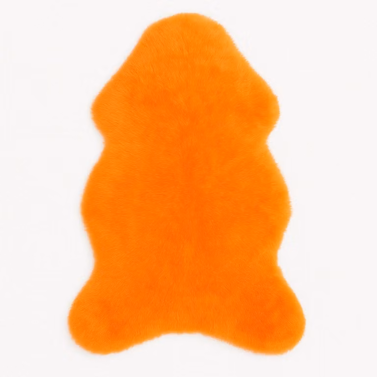 Skéépe XL Texelse schapenvacht - Oranje - Natuurlijke wol voor stoel, bank of vloerkleed