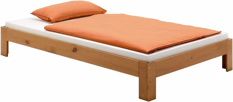 Houten Futon Bed voor volwassenen - Naturel - Massief hout