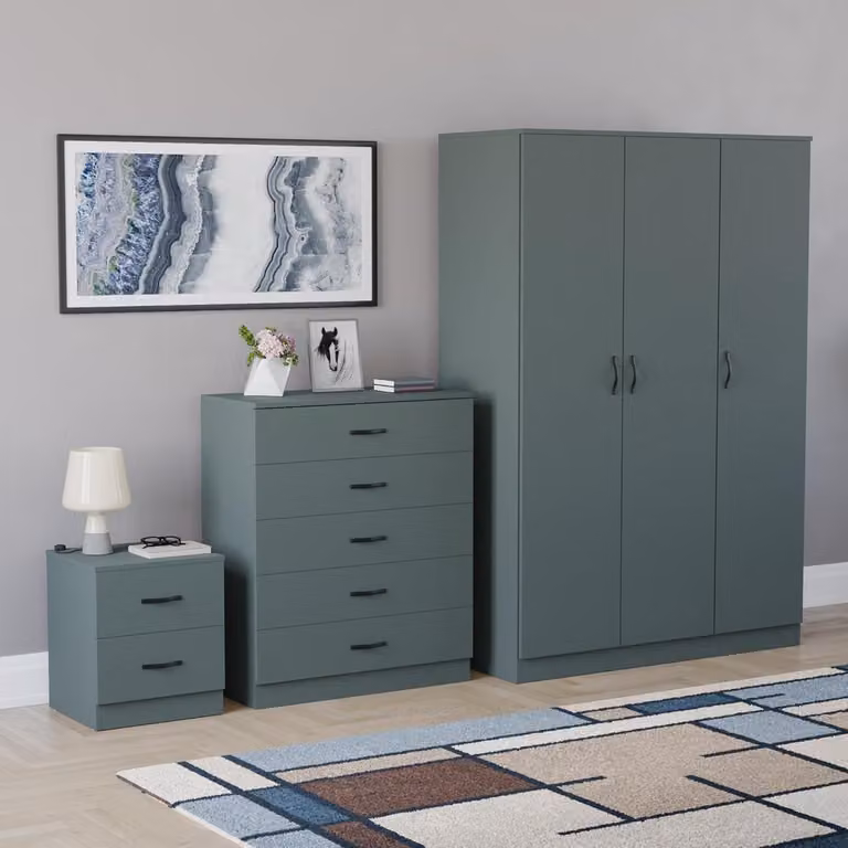 Moderne groene slaapkamer meubelset voor opbergen B/D/H: 170 x 115 x 53 cm