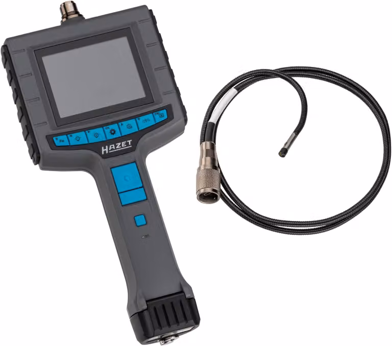 Hazet HD-videoscopieapparaat 4812-11/5FS set met 5 delen, grijs, inclusief 32 GB SD-kaart, frontcamera en zijcamera