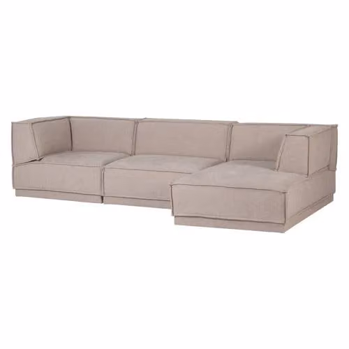 WOOOD Manu Chaise Longue Bank - Grove Chenille - Naturel - B/D/H: 286 x 73 x 160 cm
