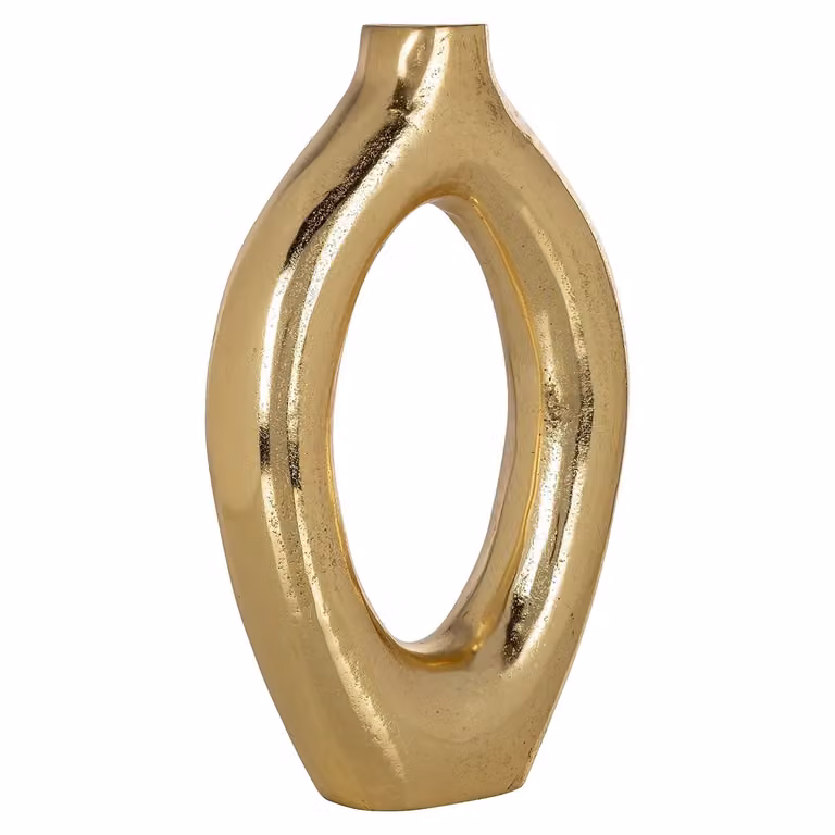 Richmond Interiors Vaas Caylie Groot Goud voor op tafel B: 16,0 cm, D: 27,0 cm, H: 16,0 cm