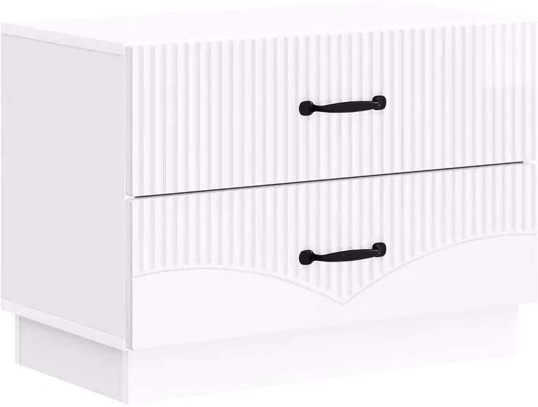 vidaXL Nachtkastje Hoogglans Wit Hout B/D/H: 62 x 34,5 x 44,5 cm