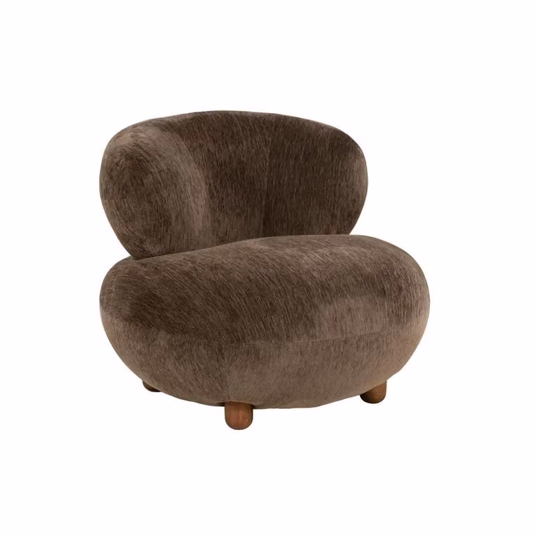 By-Boo Fauteuil Mochi Morin Lounge Stoel - Bruin
