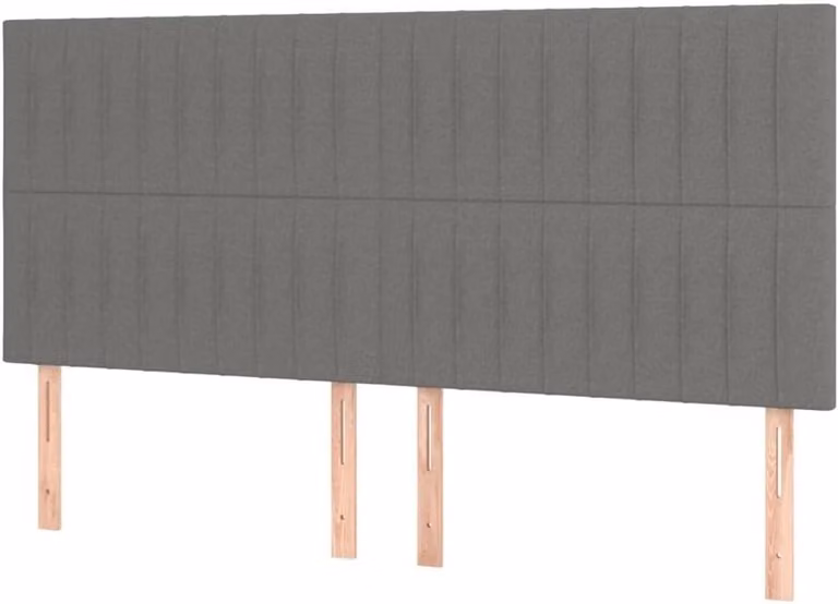 Verstelbaar Hoofdbord Bed in Donkergrijs - Breedte: 160 cm