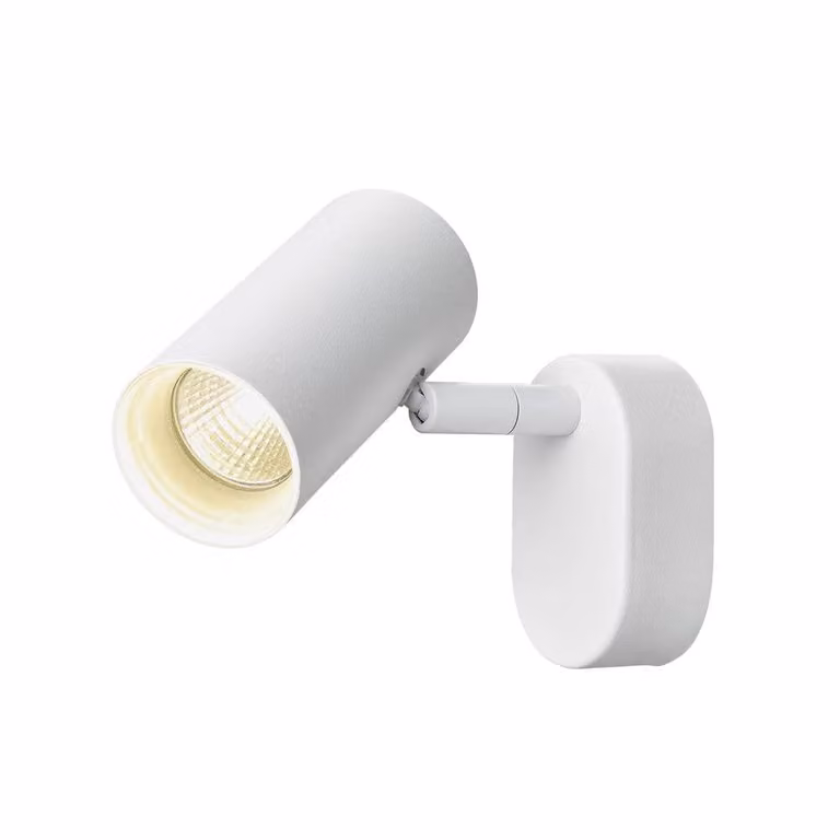 SLV Noblo Opbouwspot wit enkel instelbaar aluminium en glas