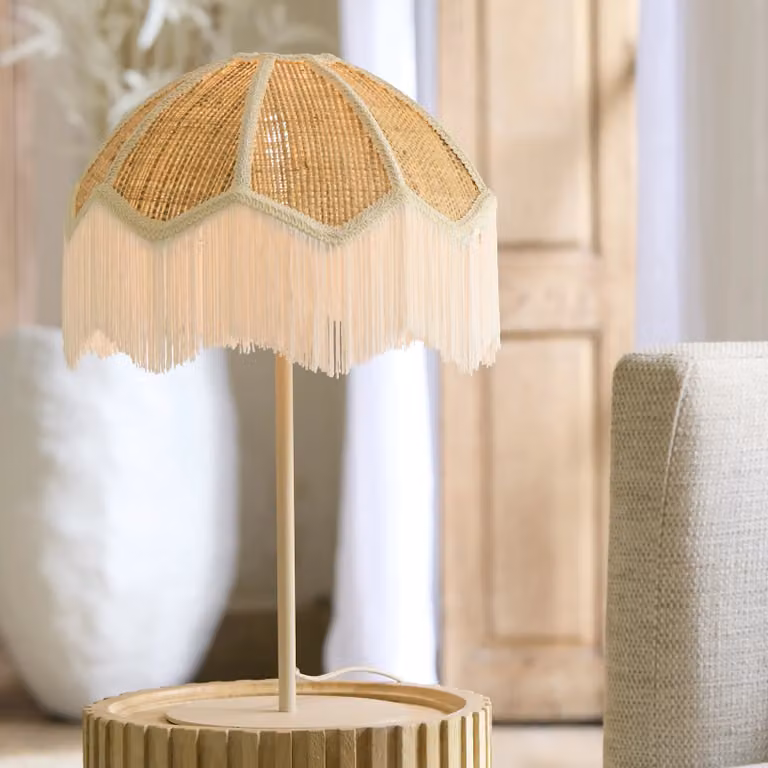 Light - Living Malacia Kap - Natuur/Crème - B: 35 cm, H: 26 cm