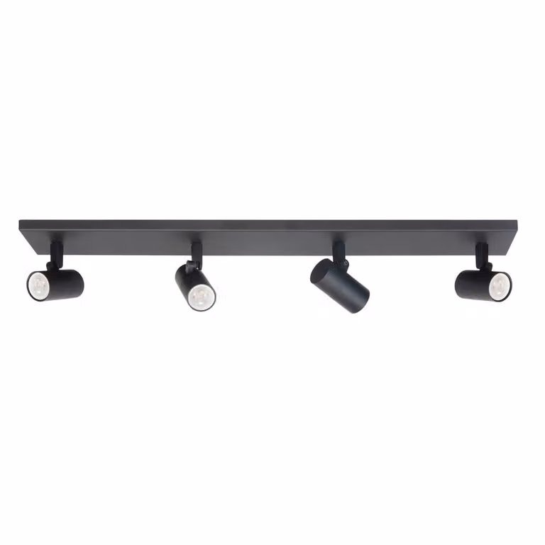 Piccolo Highlight Zwarte opbouwspot met 4 lampen