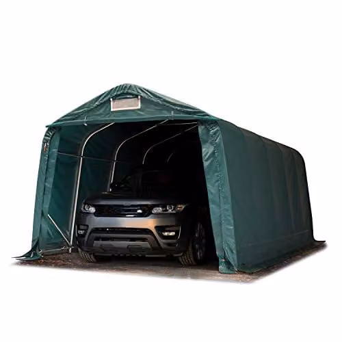 Groene Carport Garagetent met 550 g/m² PVC-zeil, Breedte: 3,3 m, Lengte: 6 m