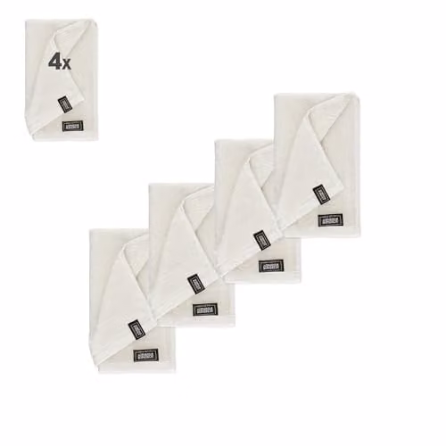 Schöner Wohnen Set van 4 gastendoekjes Sense, wit, 30 x 50 cm