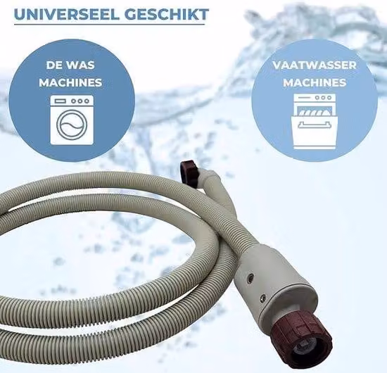 Famanu Veiligheidsslang waterslot voor wasmachines en vaatwassers, 2 meter