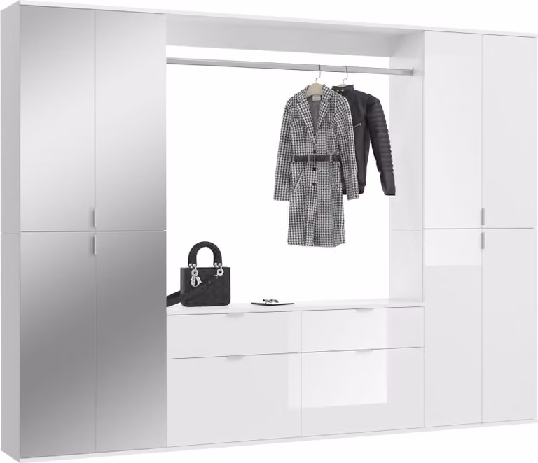 ProjektX Garderobe Opstelling met 10 Deuren en 2 Laden, Wit