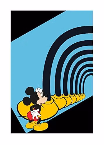 Disney Mickey Mouse illustratie poster van Komar, multicolor, 50 x 70 cm